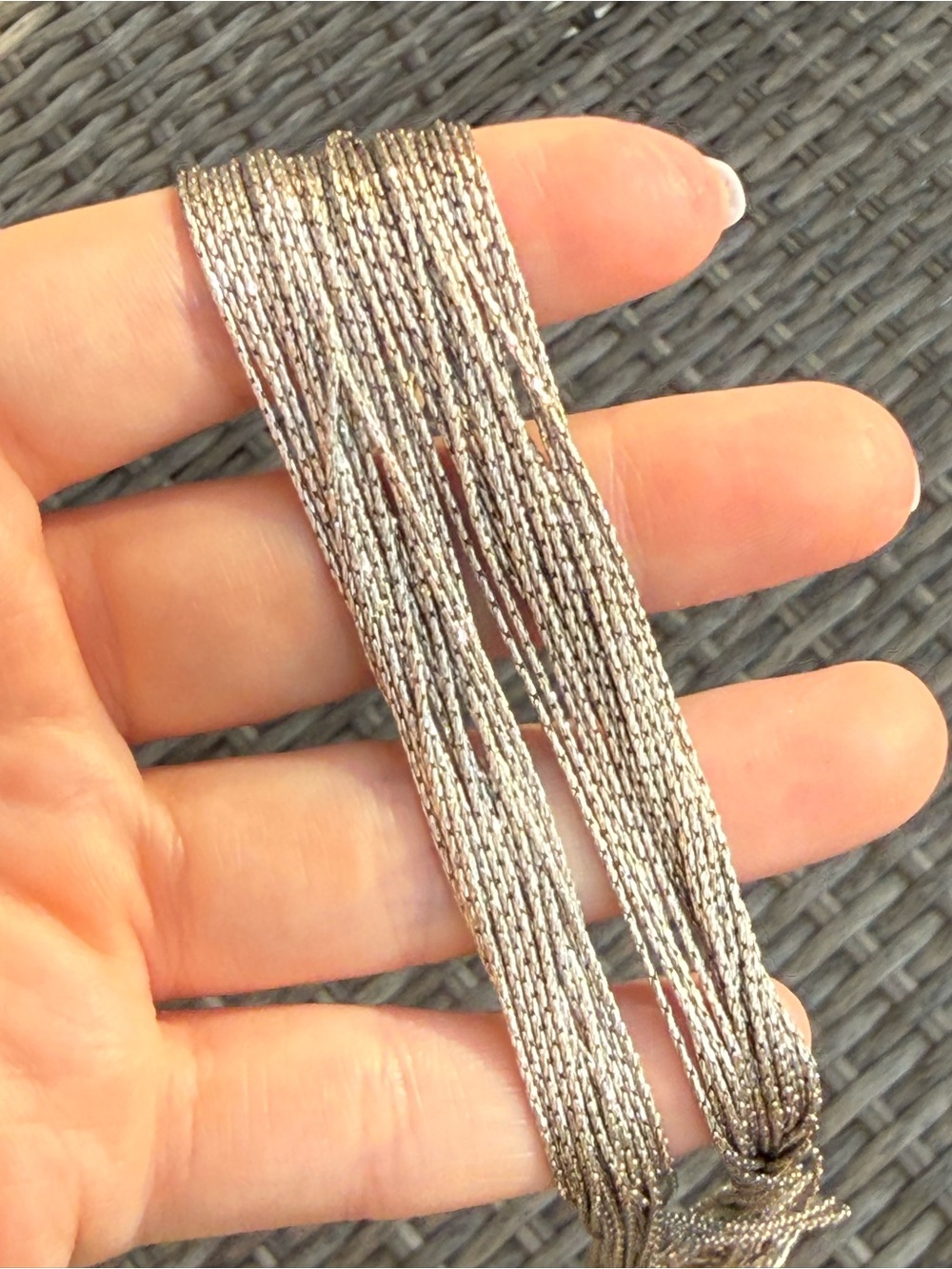 925 Silver & liquid Silver Italy Necklace Multi-strand - Picture 9 of 12